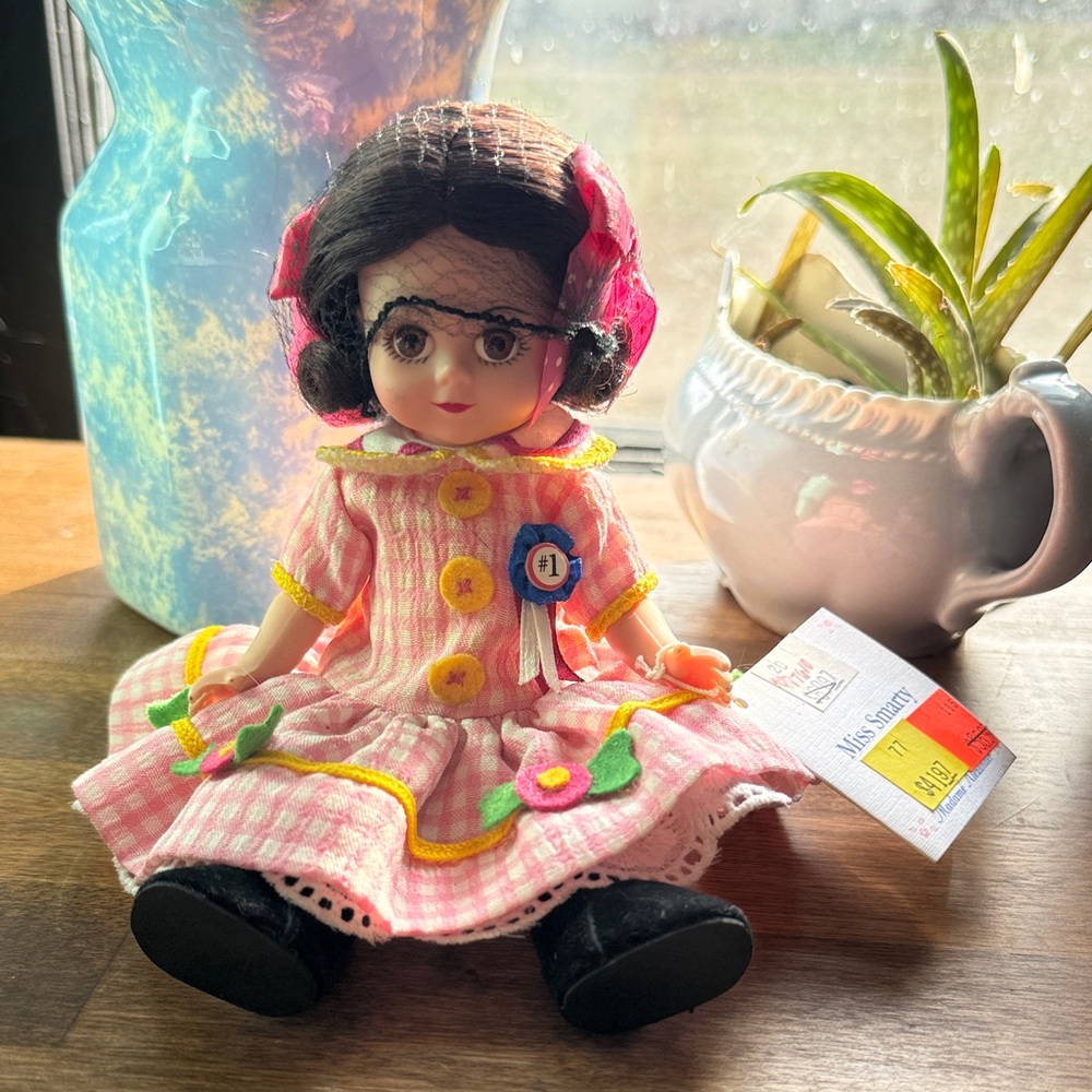 Madame Alexander Doll in Pink and Yellow Dress with Black Shoes 1999